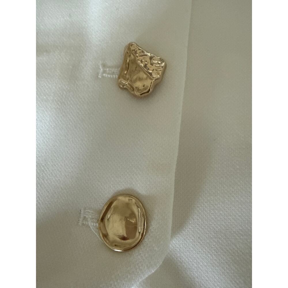 Christian Lacroix XS cream tailored vest cream distinct ornate gold buttons - Picture 3 of 5